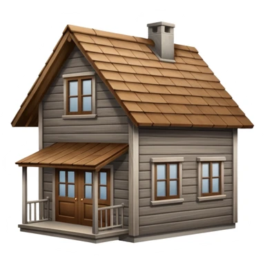 saman çatılı ev sticker