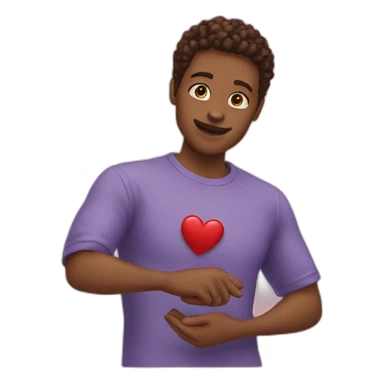 making a heart sticker