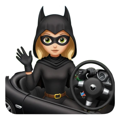 Bat Girl driving too fast in the country  sticker