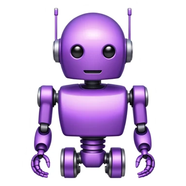 robot ịn purple sticker