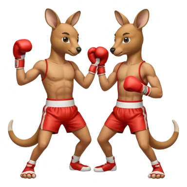 Kangaroo boxer sticker