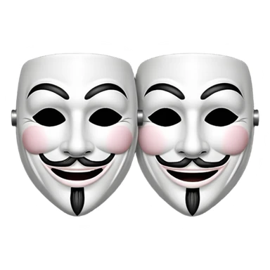 comedy masks guy fawkes masks icon sticker