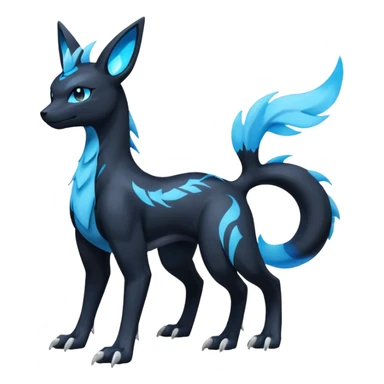 Manectric-Electrike-Lugia-Umbreon-Draco-Fakémon-hybrid-creature (full body), 4 legs sticker