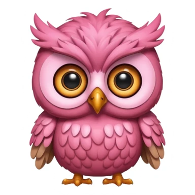 image of a pink owl sticker