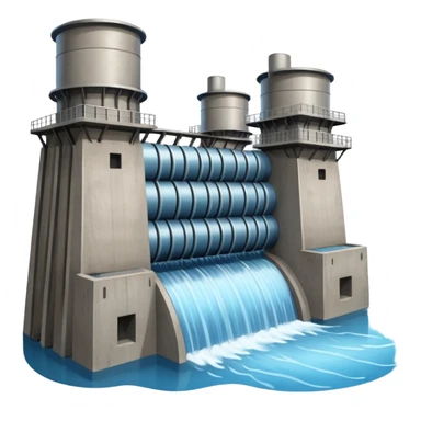 hydroelectric power station sticker