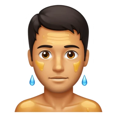 oiling hair men  sticker