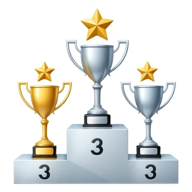 racing victory podium with three places for winners sticker