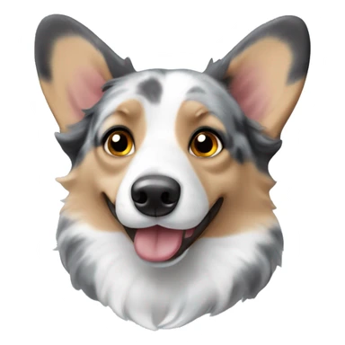 Blue Merle welsh corgi sticker