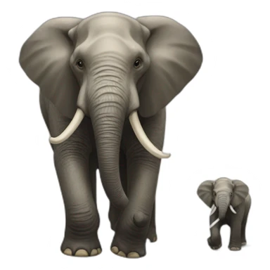 éléphant sur mammouth sticker