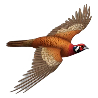 pheasant flying sticker