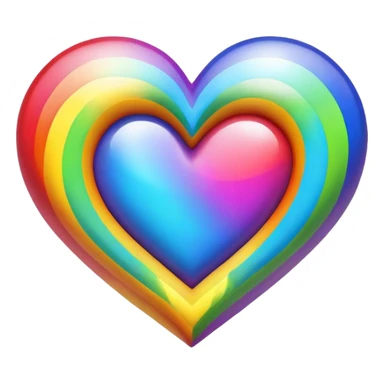 rainbow pride heart sticker