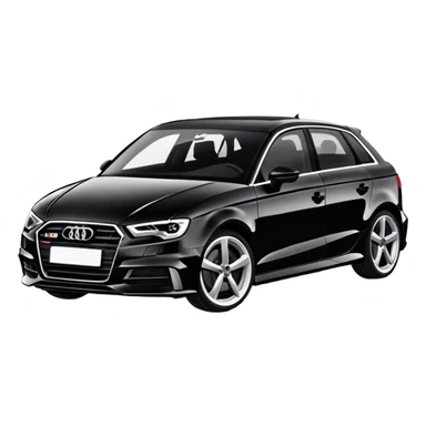 black audi A3 s line sticker