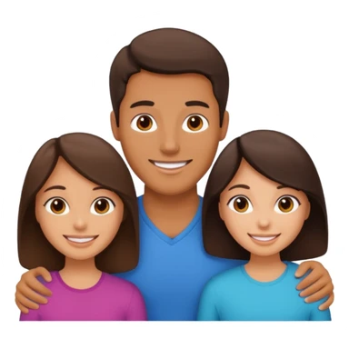 One guy 2 girls brunettes sticker