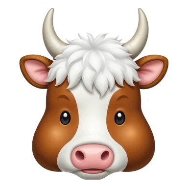 white cow tail sticker
