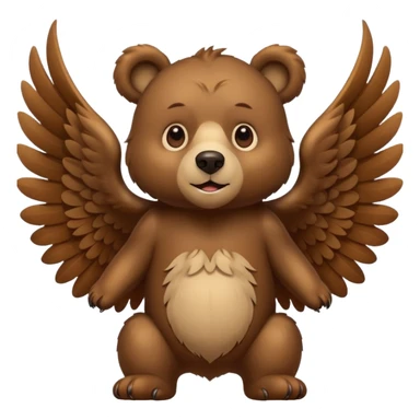 bear with wings sticker