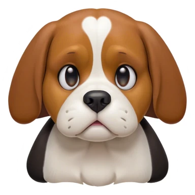 Cinematic Grumpy Tri-Color Beagle Portrait Emoji, Head tilted slightly with a deeply unimpressed expression, featuring a thick tri-color coat of white, brown, and black, large, droopy hazel eyes narrowed into an unamused glare, floppy ears slightly drooping in exasperation, Simplified yet comically expressive features, highly detailed, glowing with a dry, sarcastic glow, high shine, effortlessly judgmental yet dignified, stylized with a touch of cynicism, bright but brooding, soft glowing outline, capturing the essence of an eternally unimpressed yet endearing companion, so lifelike it feels like it could sigh heavily at you in disdain at any moment! sticker