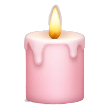 pale pink christmas candle with holy sticker