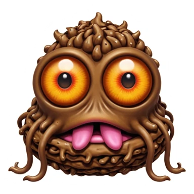 D&D beholder made out of poop sticker