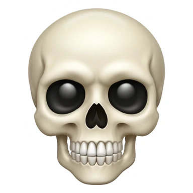 Skull emoji pointing sticker