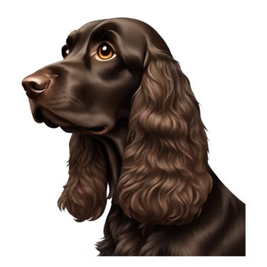 dark brown working cocker spaniel sticker