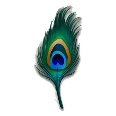 Peacock's feather sticker
