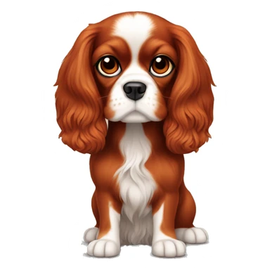 All red cavalier King Charles spaniel no white fur sticker