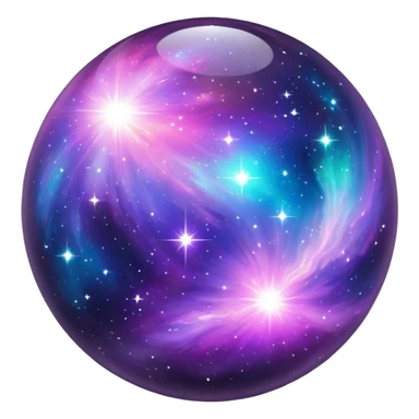 Sparkly Nebula galaxy orb sticker