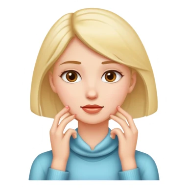 girl with hands to her neck sticker