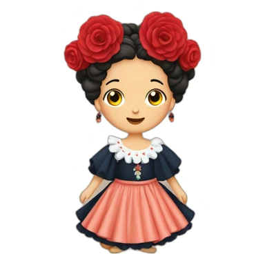 Perra yorkshire flamenca sticker