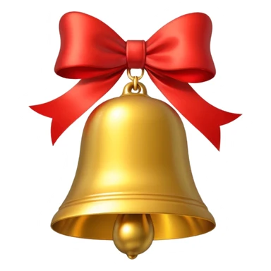gold Christmas bell sticker