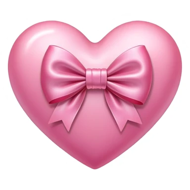 Corazón rosa con lazo  sticker