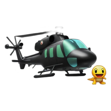 black Yoshi in an attack helicopter sticker
