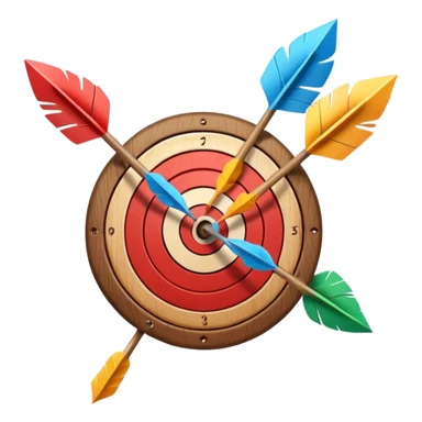 3 arrows at the center of a target sticker