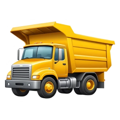Dump truck with face winking sticker