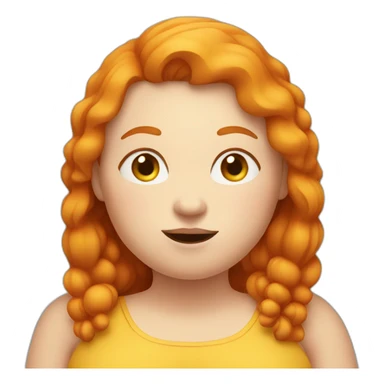 fat ginger girl sticker
