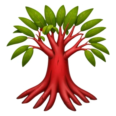 cut red mangrove and cut roots sticker