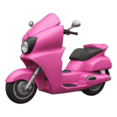 Moto y corazon rosado sticker