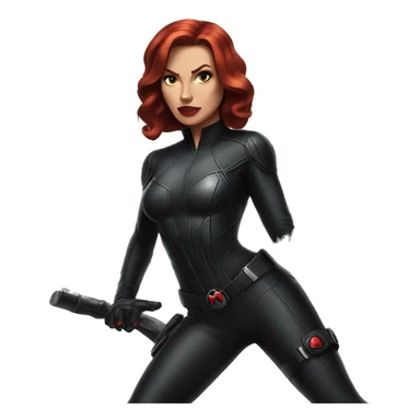black widow marvel sticker