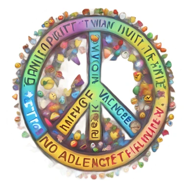 no violence protest sign  sticker