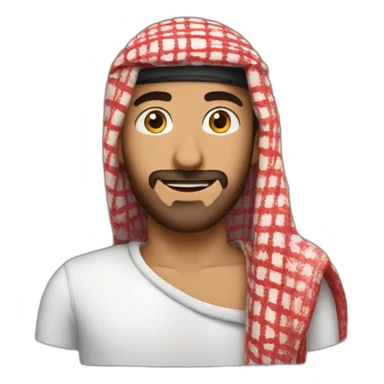 Arabian Man with red keffiyeh sticker