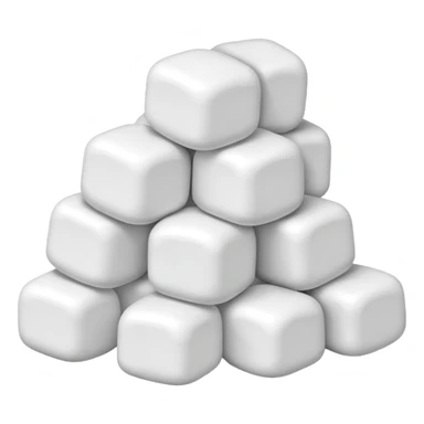 a small pile of marshmallows, simple, clear sticker