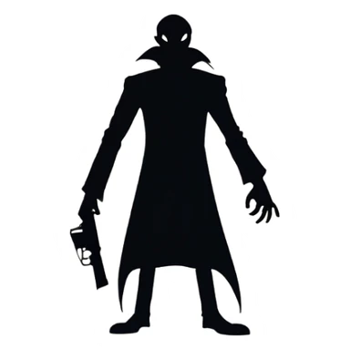Nosferatu with Gun sticker