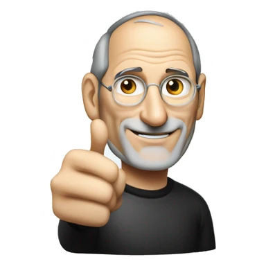 steve Jobs thums up sticker