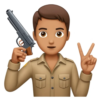 Personne qui imite un pistolet avec ses doigts  sticker