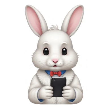 a rabbit playing on a phone sticker