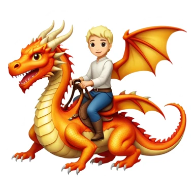 person riding a dragon  sticker
