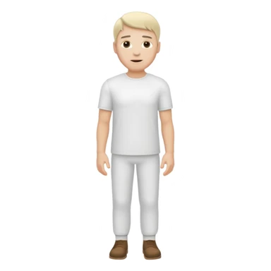 A white man whole body whole white  sticker