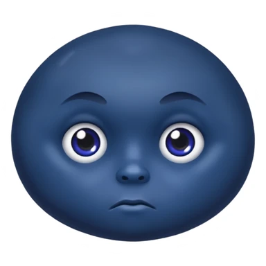 blueberry with a serious expression sticker