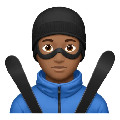 A black male in a ski mask sticker