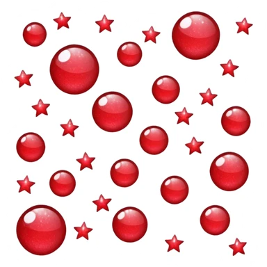 red glitter dead sticker